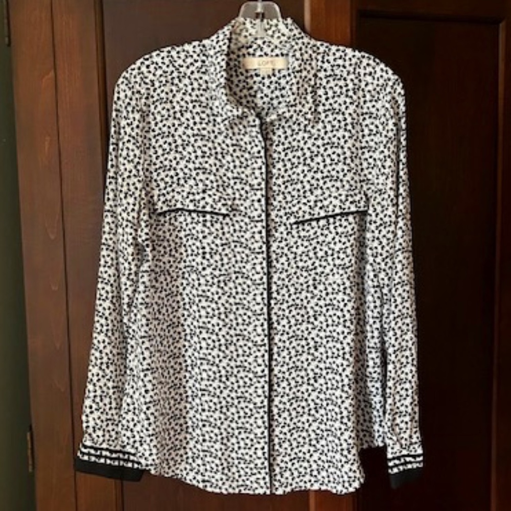 LOFT long sleeve tunic blouse